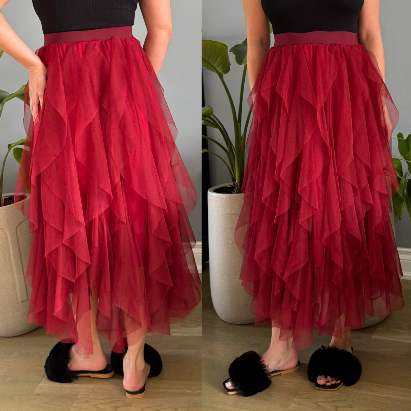 Tiered Tulle Midi Skirt + sandals - photo 4