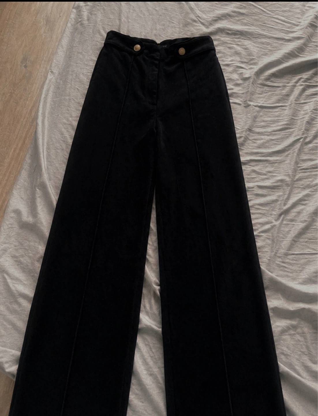 High waist Zara Black Wide Leg Pants - Size Medium - photo 2
