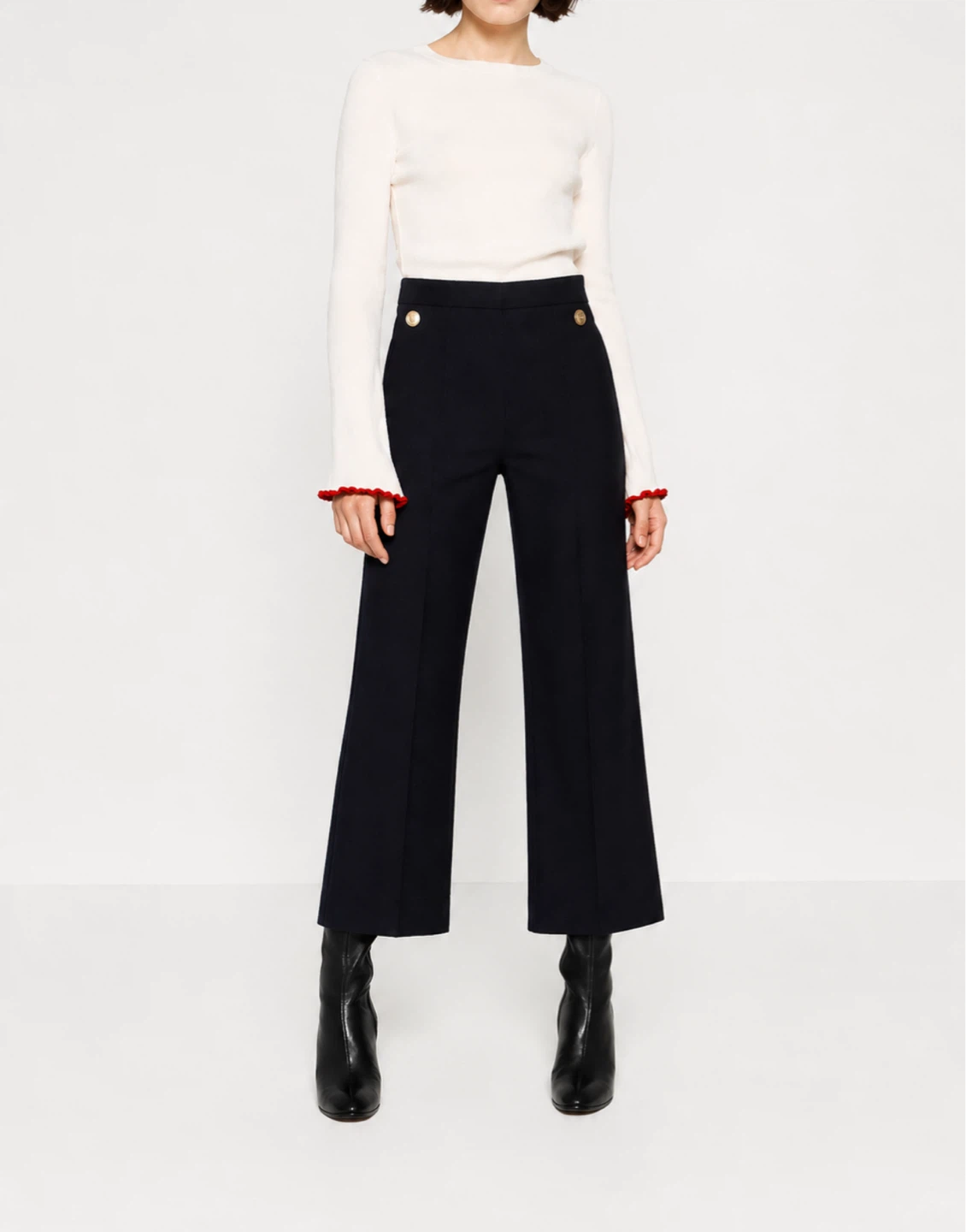 High waist Zara Black Wide Leg Pants - Size Medium