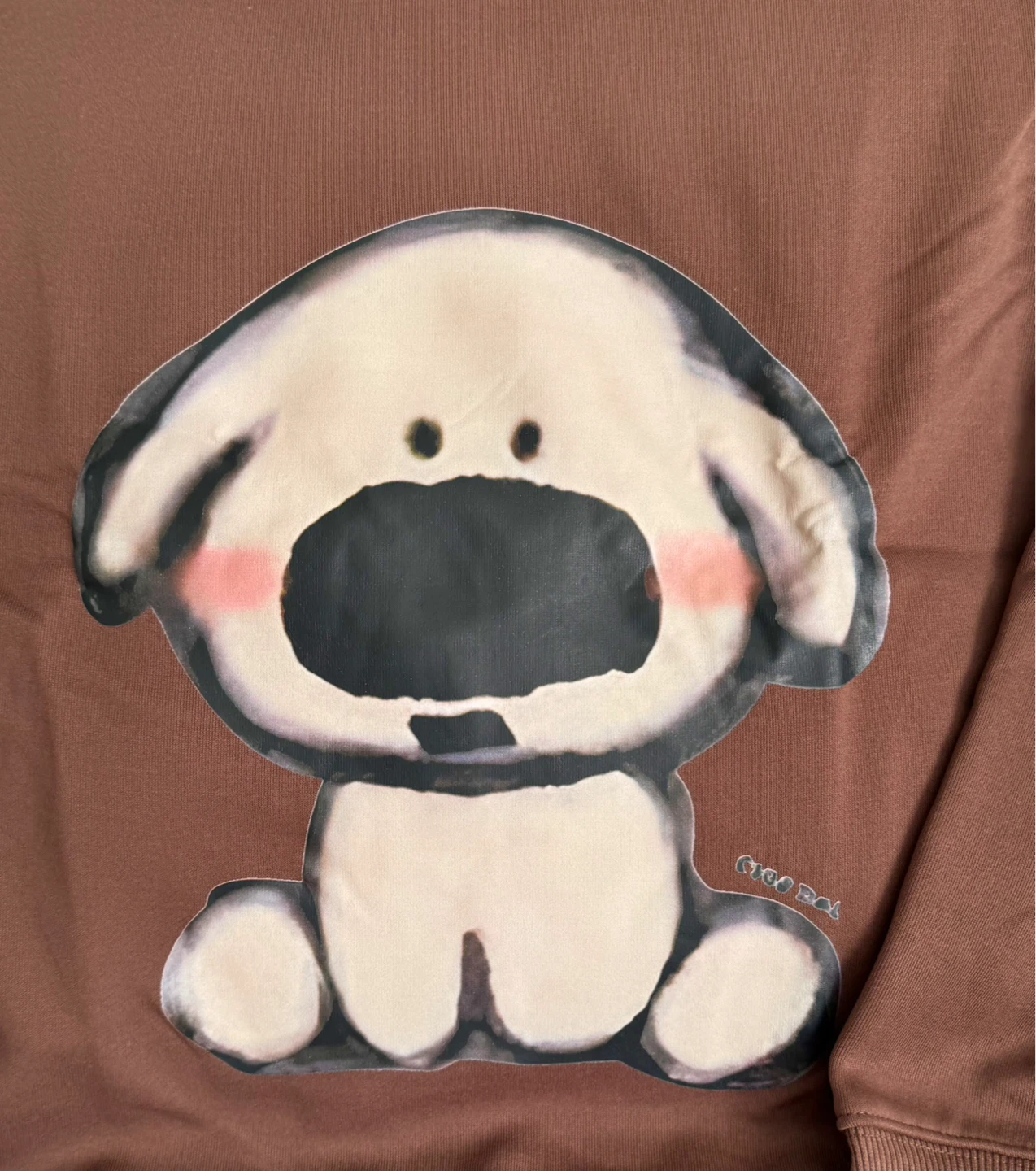Brown Dog Graphic Sweatshirt size: medium - photo 5