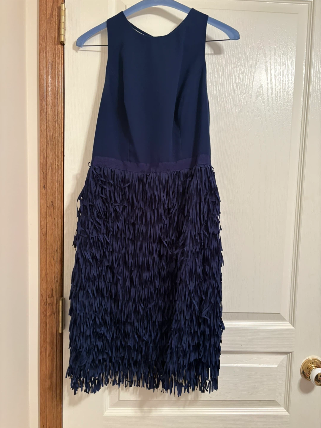 Navy Blue Fringe Dress
