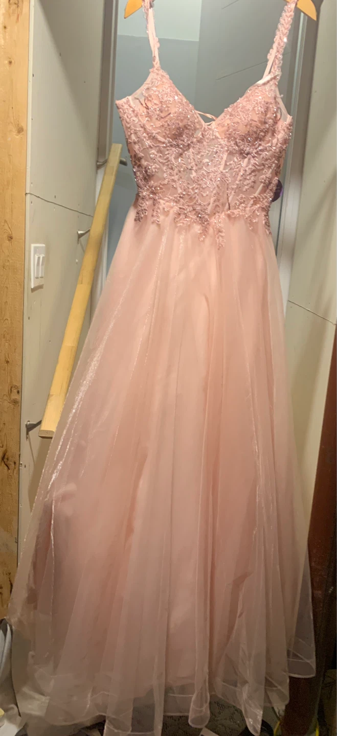 Prom Pink Lace Dress Size 13