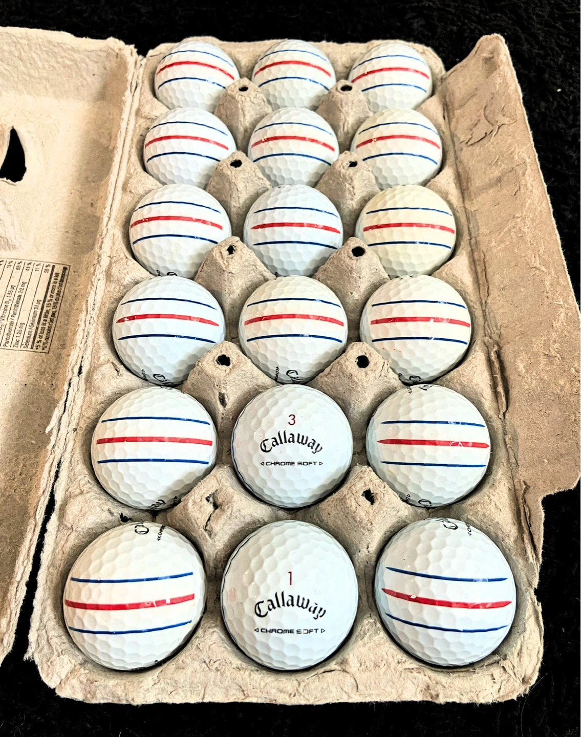 18 Callaway Chrome Soft Triple Track Golf Balls