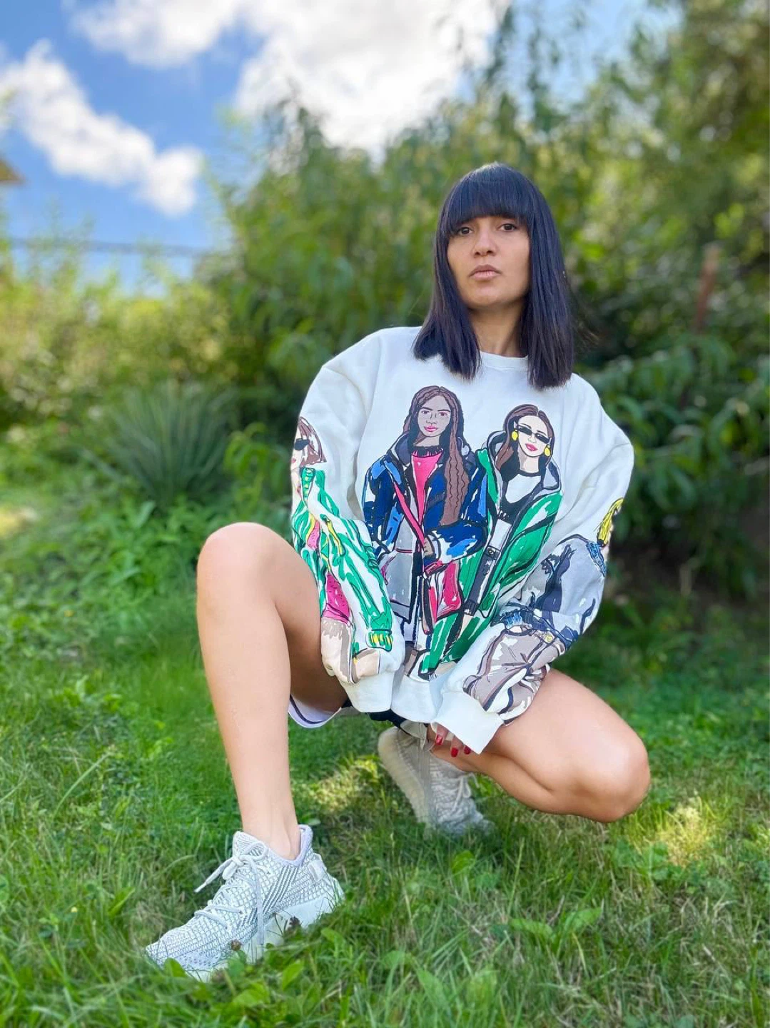 Graphic Print Crewneck Sweatshirt - photo 2