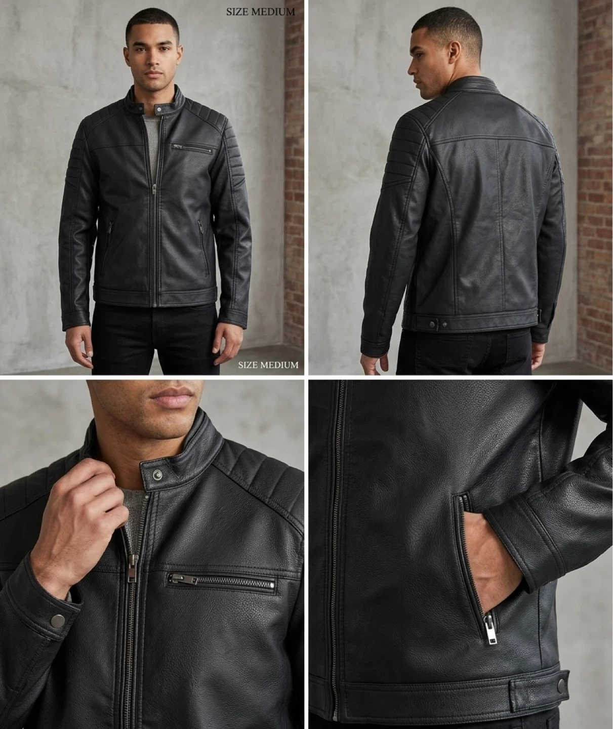 Faux Leather Moto Jacket