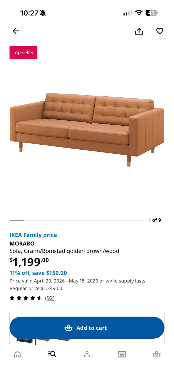 IKEA MORABO Sofa - photo 3