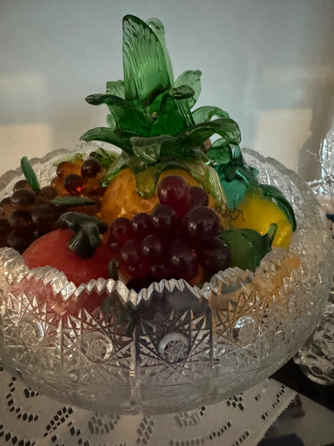 Glass Fruit Basket Decorative Display - photo 3