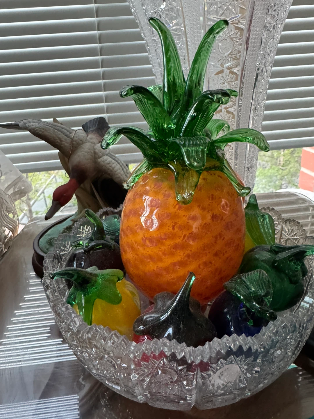 Glass Fruit Basket Decorative Display - photo 2