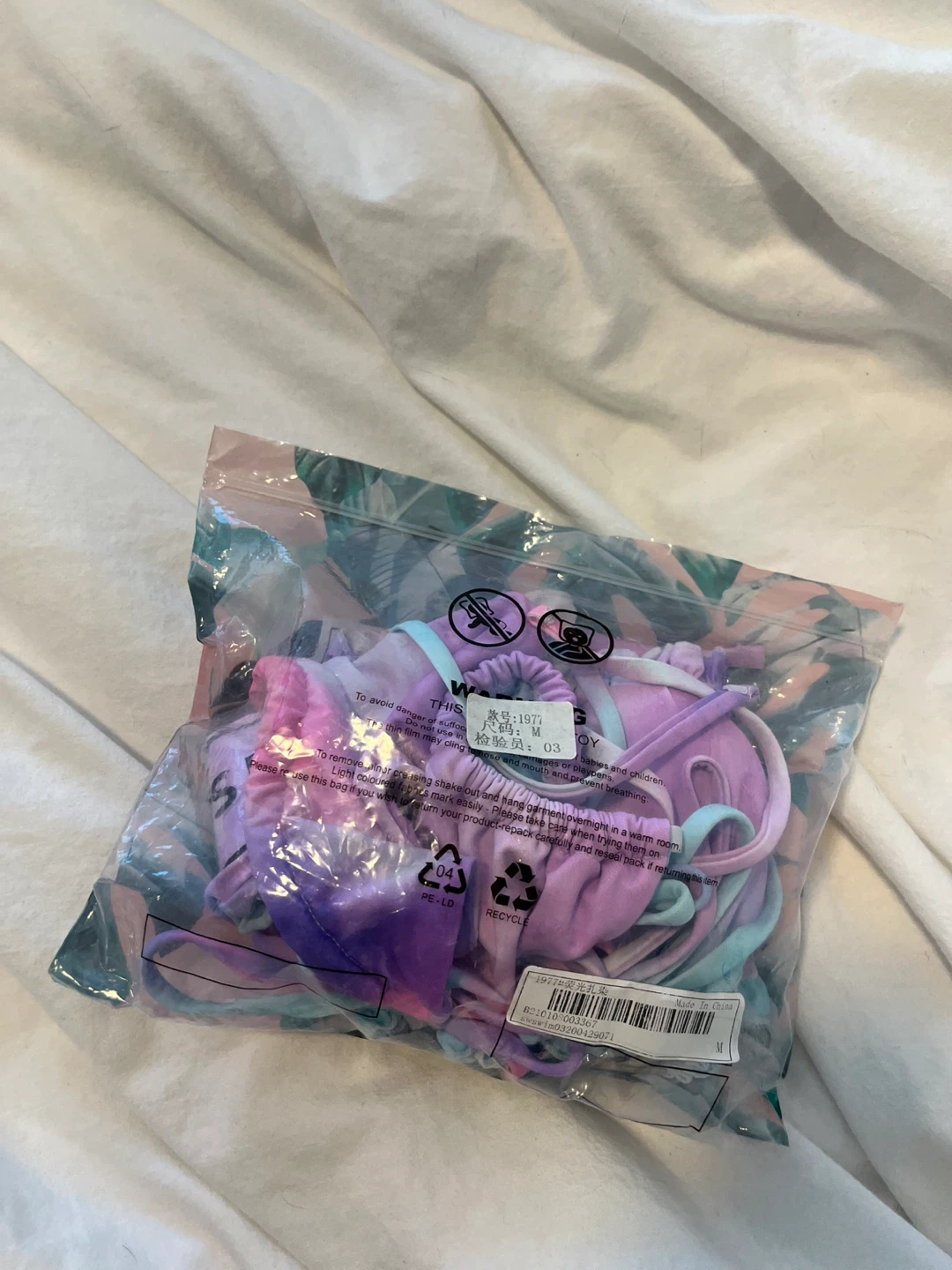 SHEIN Tie-Dye Ruffle Bikini - Size M - photo 5