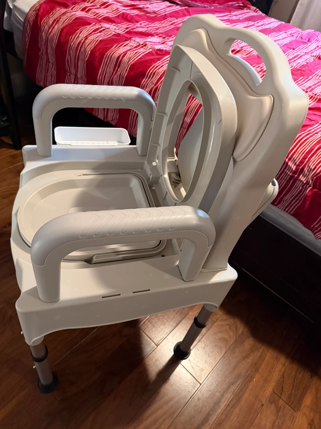 Portable Toilet Commode Chair with Arms - photo 4
