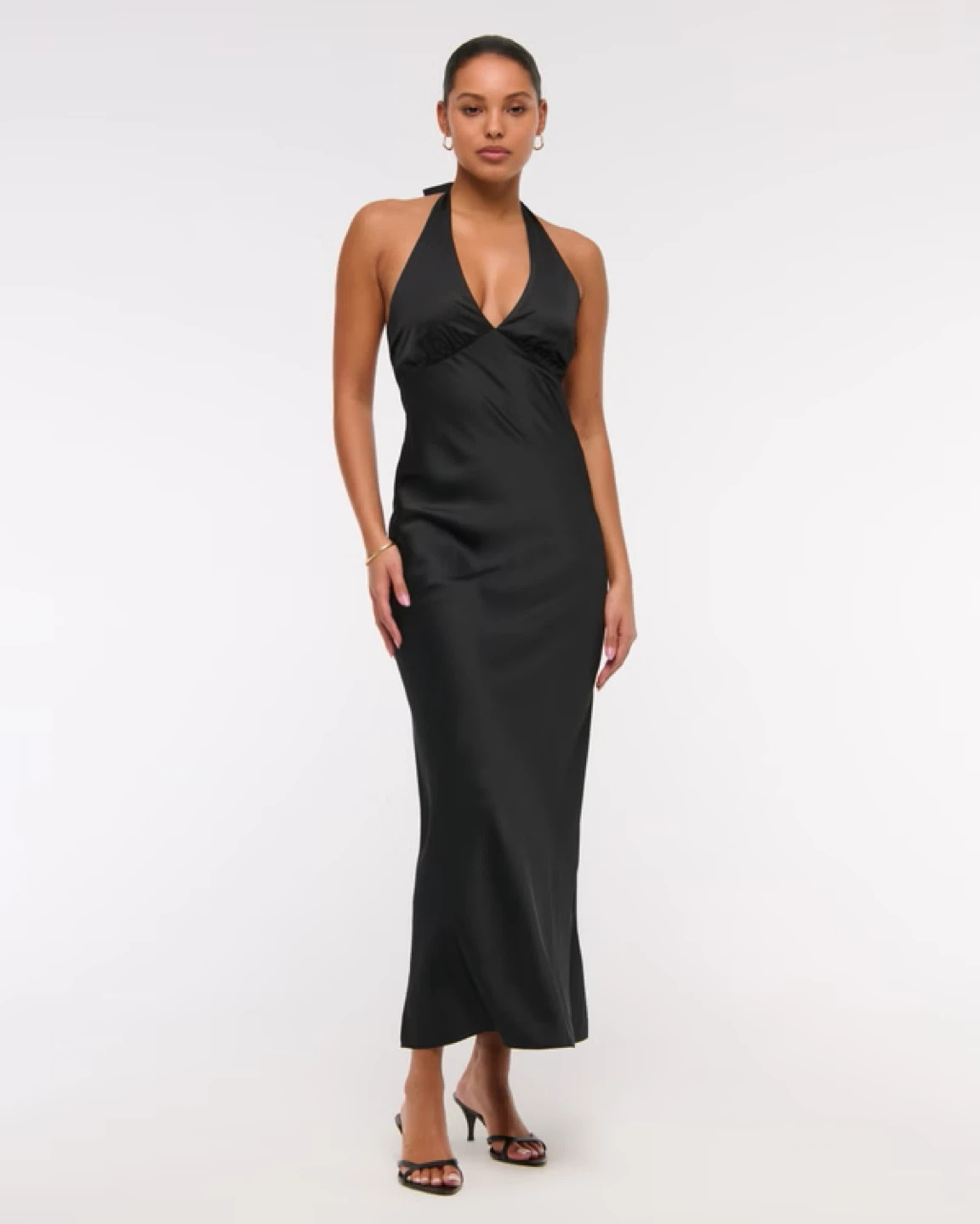Abercrombie Black Halter Neck Maxi Dress