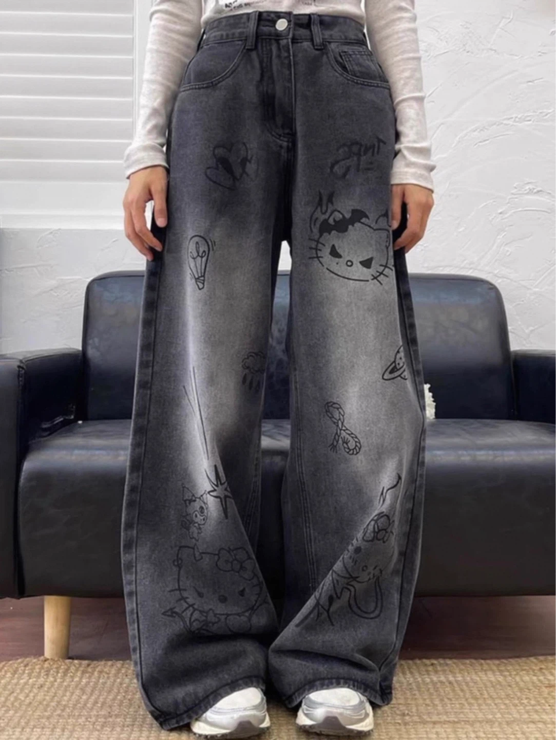 Hello Kitty Wide Leg Jeans - photo 4