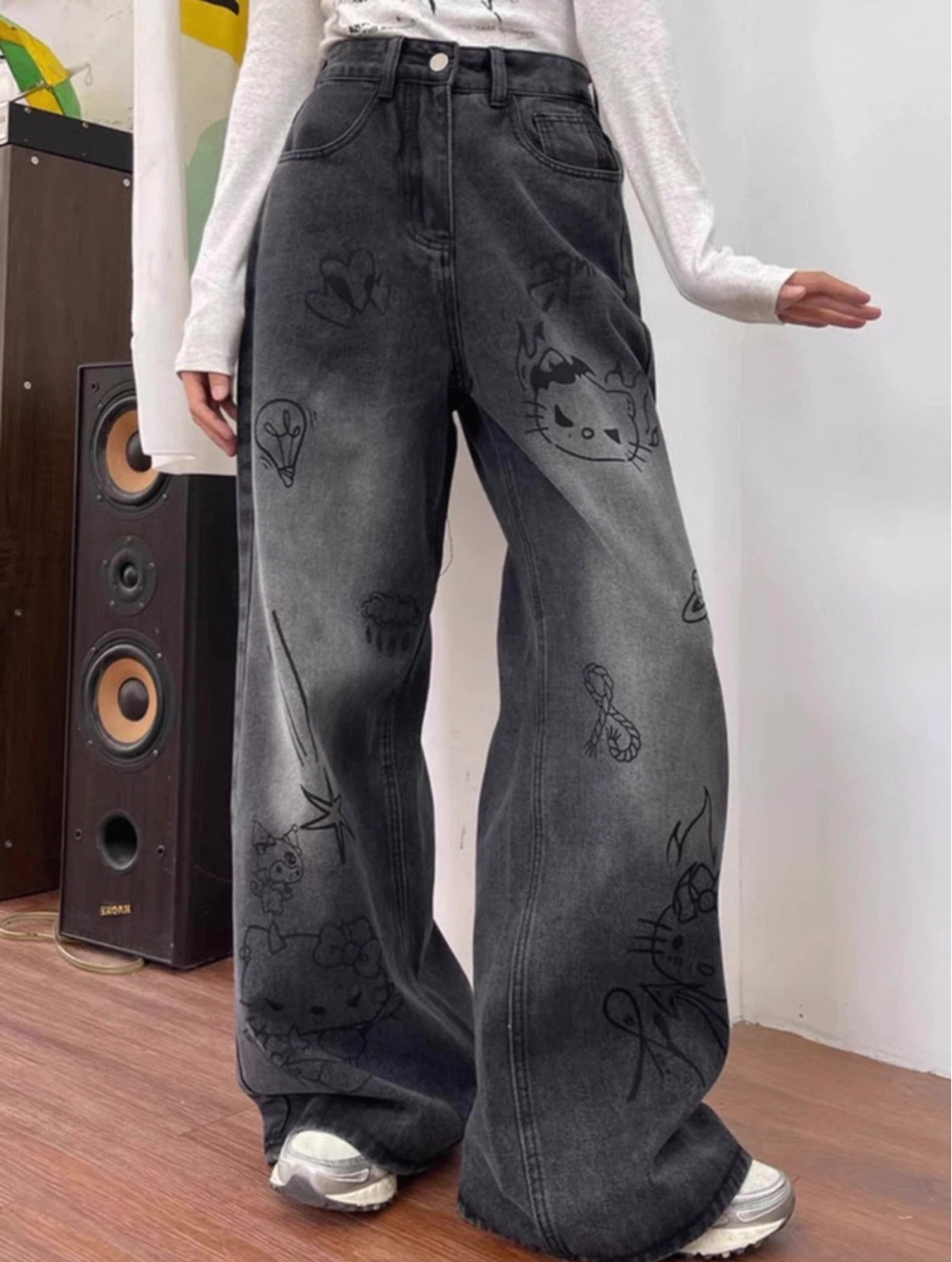 Hello Kitty Wide Leg Jeans - photo 2
