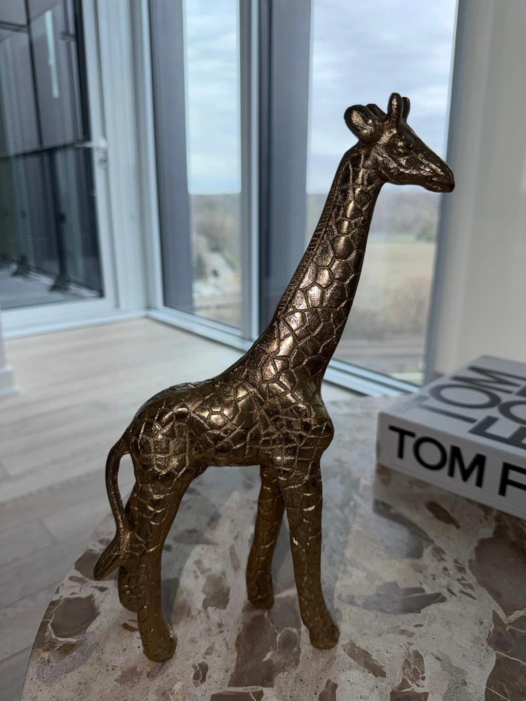 Gold Giraffe Figurine