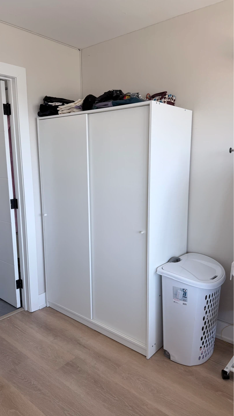 IKEA White Wardrobe with Sliding Doors - photo 4