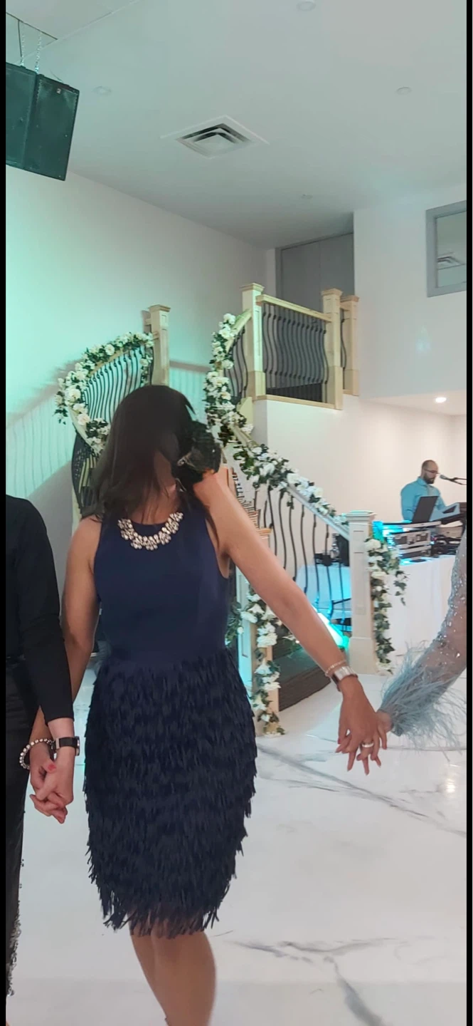 Navy Blue Fringe Dress - photo 3