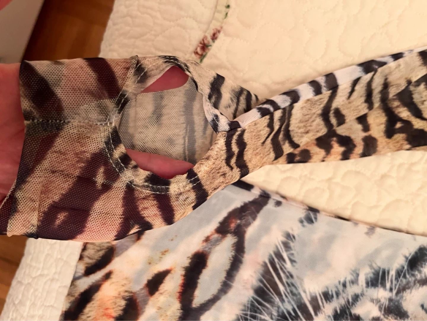 Tiger Face Mesh Turtleneck - photo 2