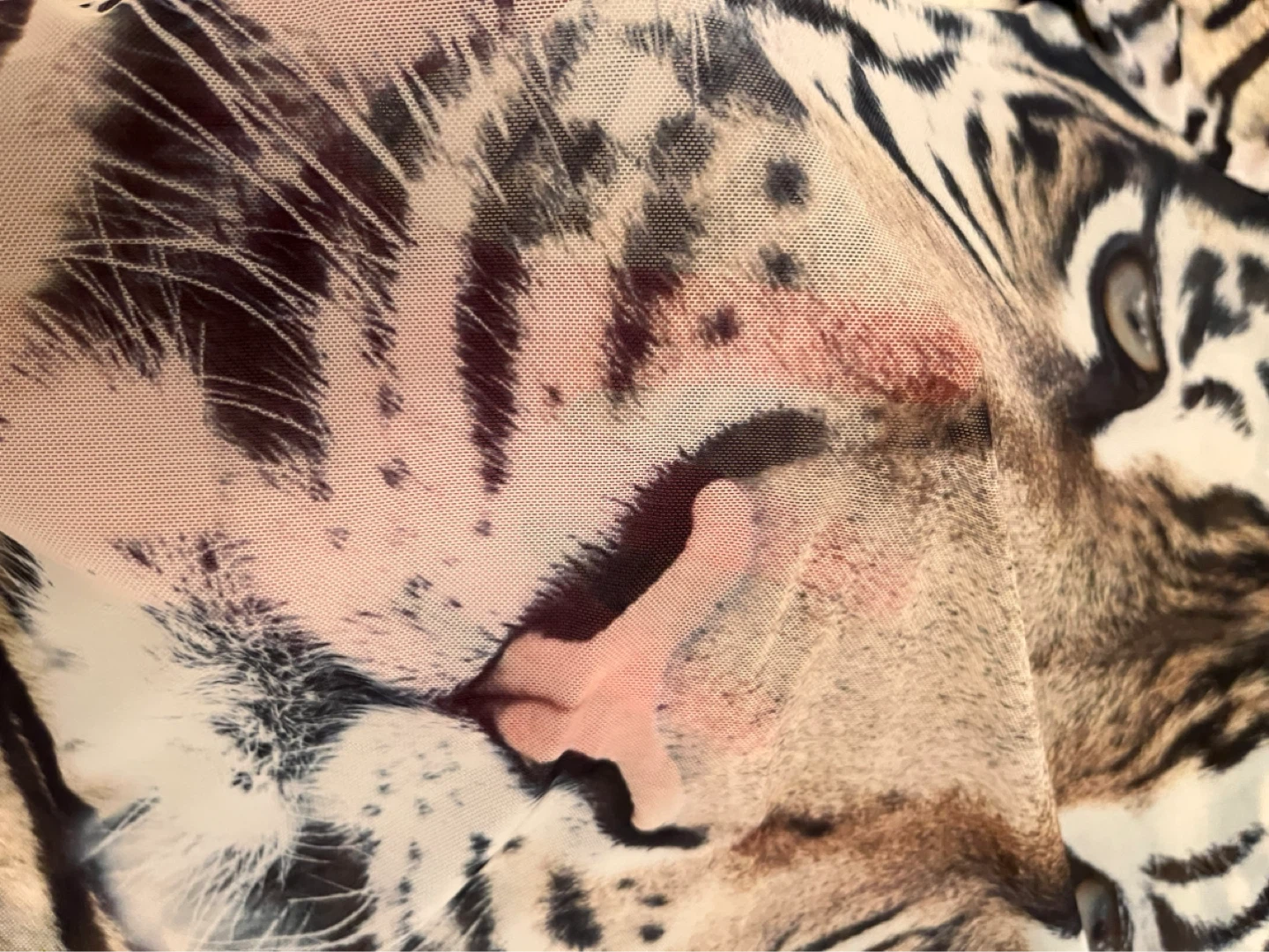 Tiger Face Mesh Turtleneck - photo 3
