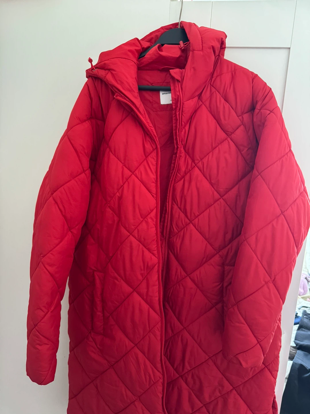 Amazon Essentials Red Quilted Puffer Coat Size L - photo 4