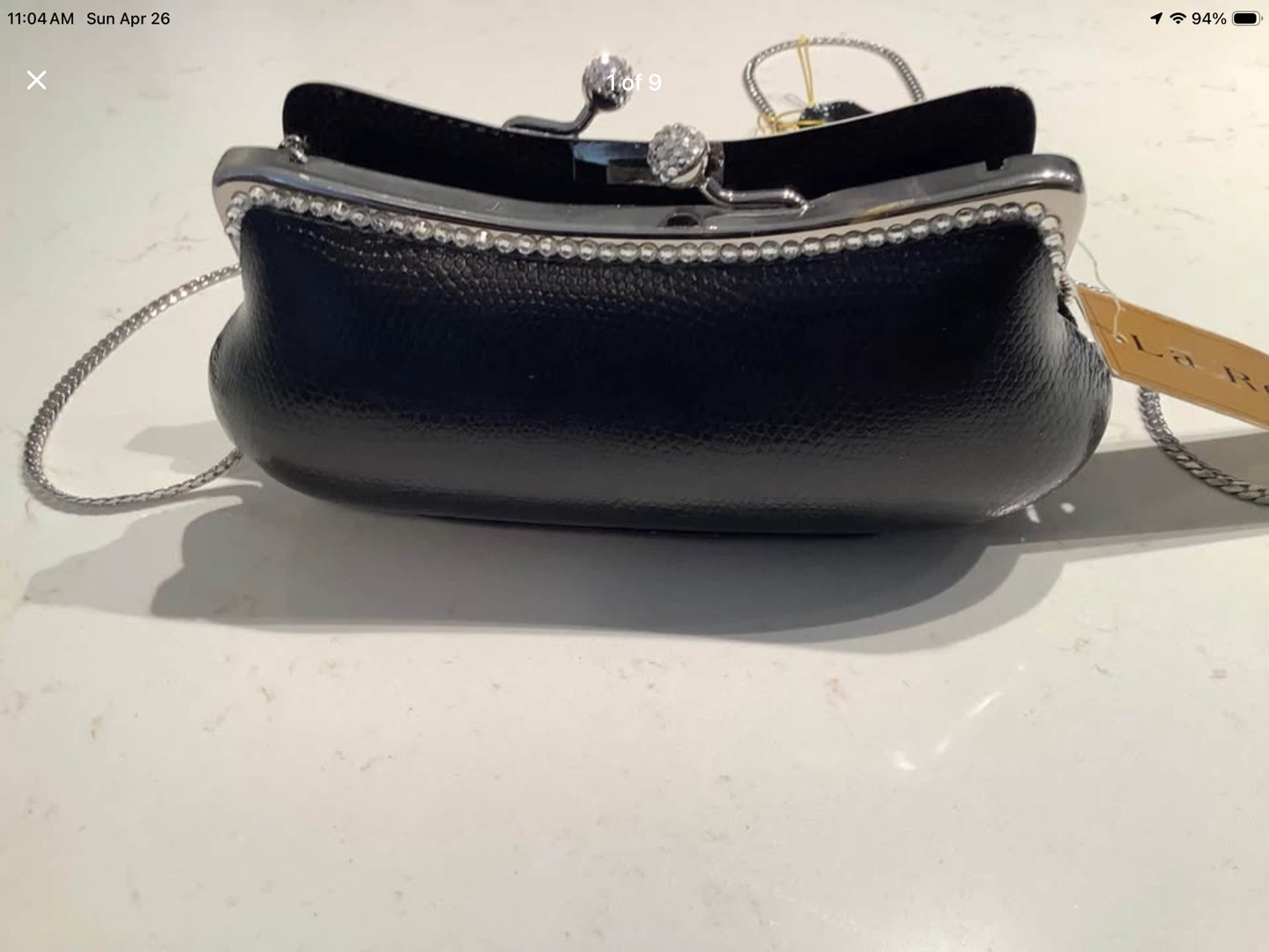 La Regale Leather Clutch Evening Bag 🐞
