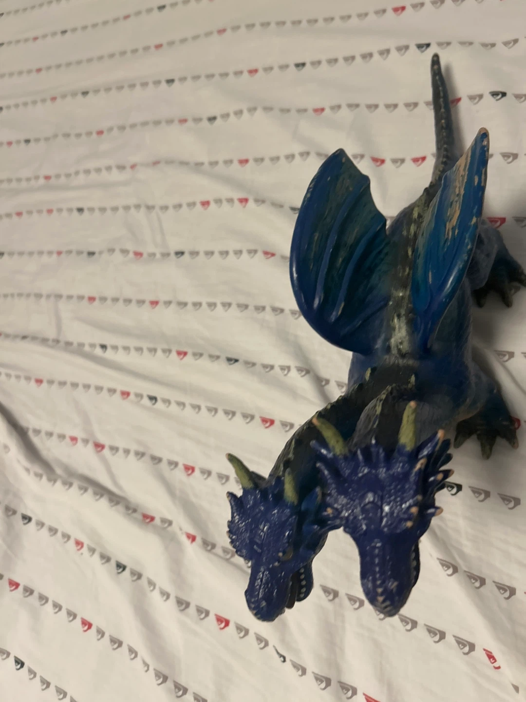 Blue Two-Headed Dragon Figurine - photo 2
