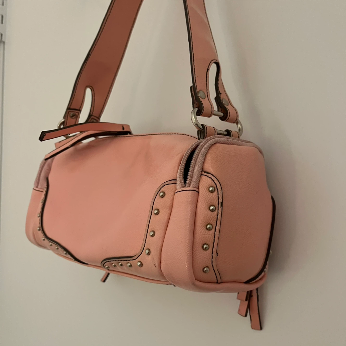 Pink studded shoulder bag - photo 2
