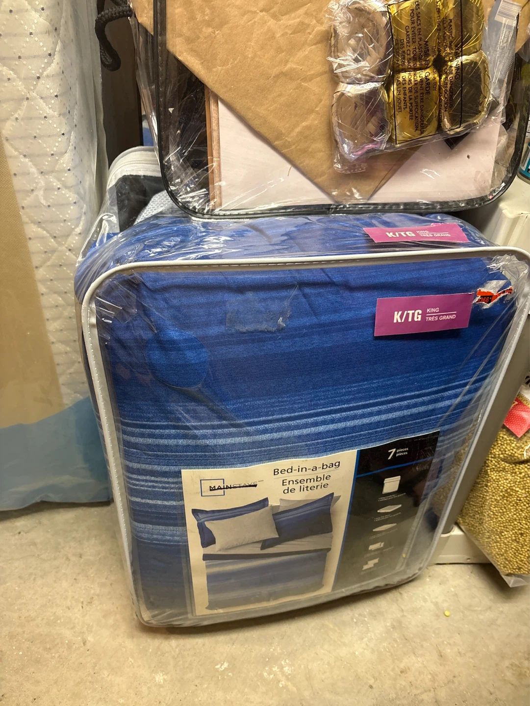 Mainstays King Size Bed-in-a-bag 7 Piece Set
