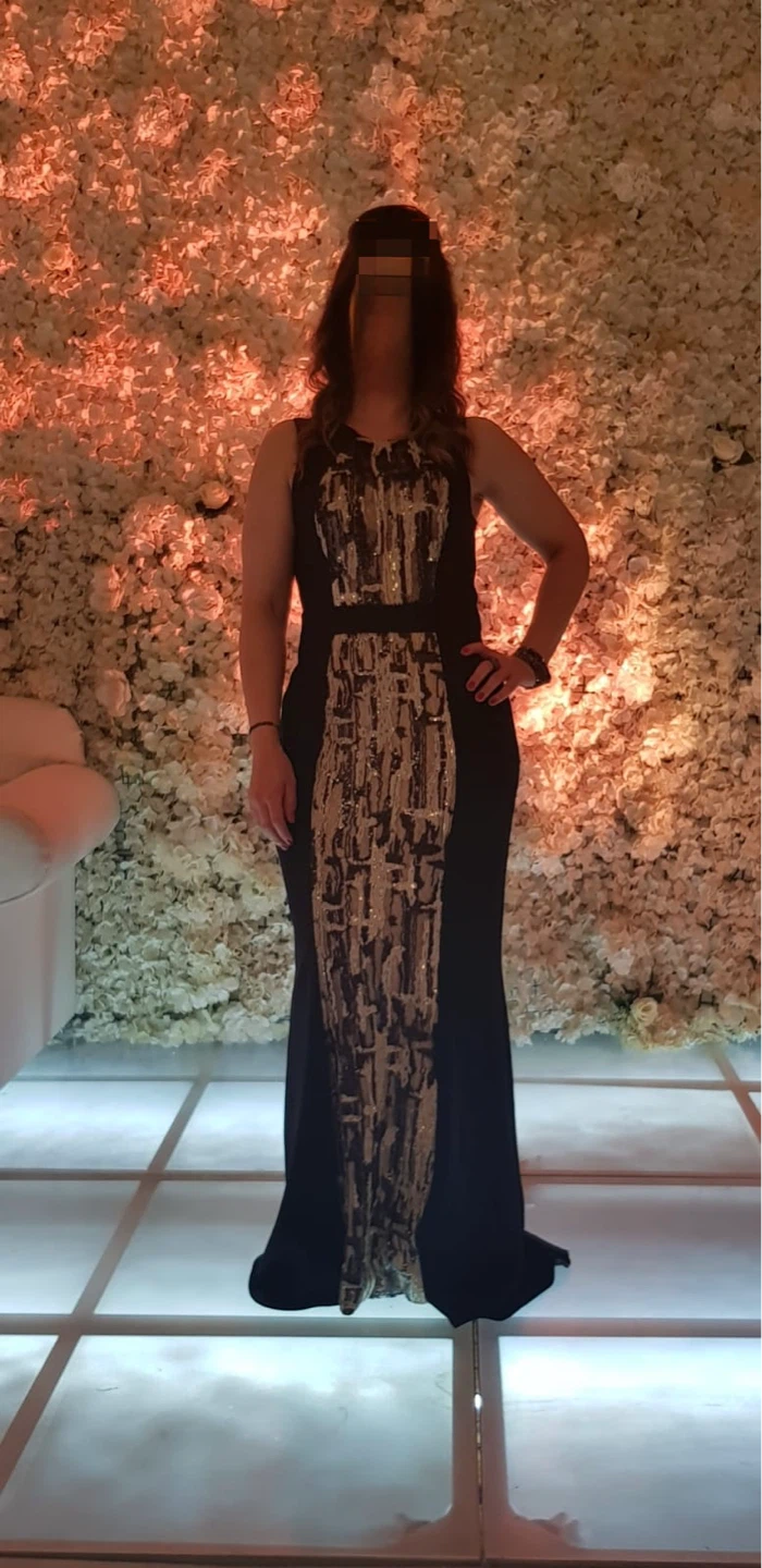Black Sequin Embellished Maxi Dress - photo 3