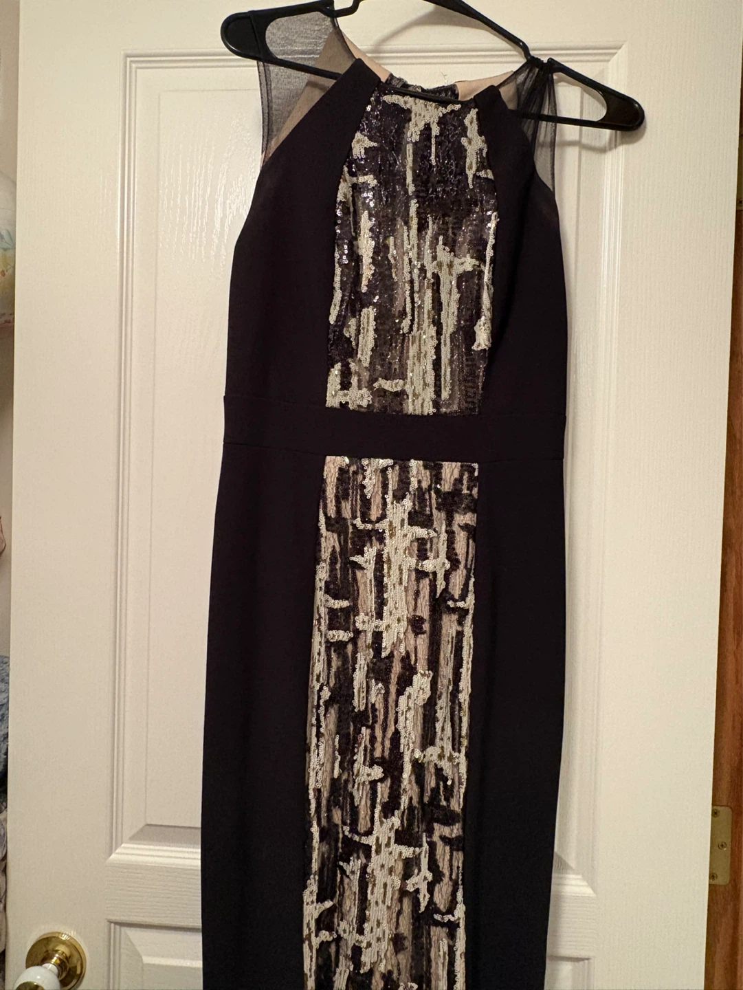 Black Sequin Embellished Maxi Dress