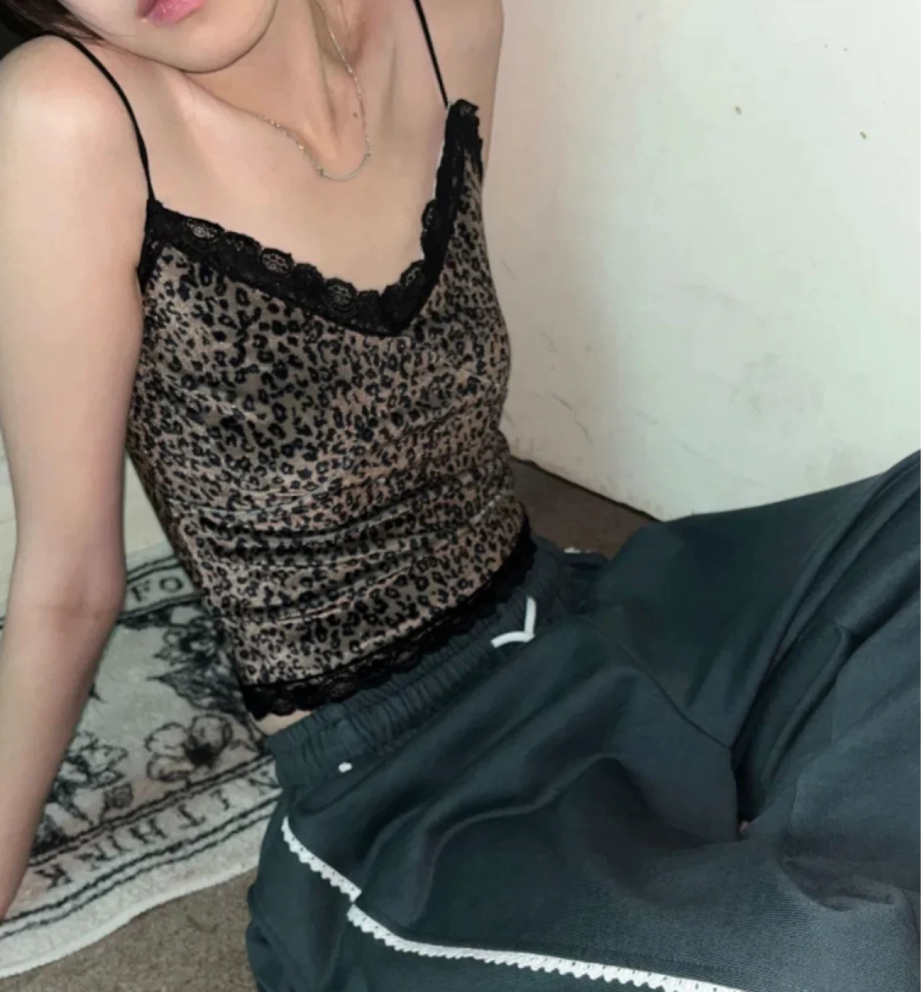 Velvet Leopard Lace sleeveless top - photo 4