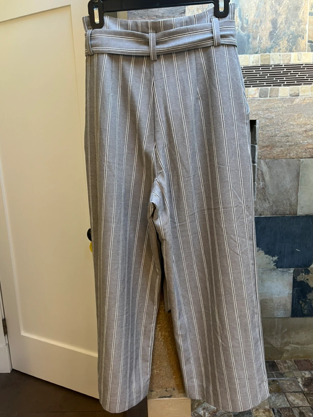 🌱 H&M Striped Belted Wide-Leg Pants - photo 3