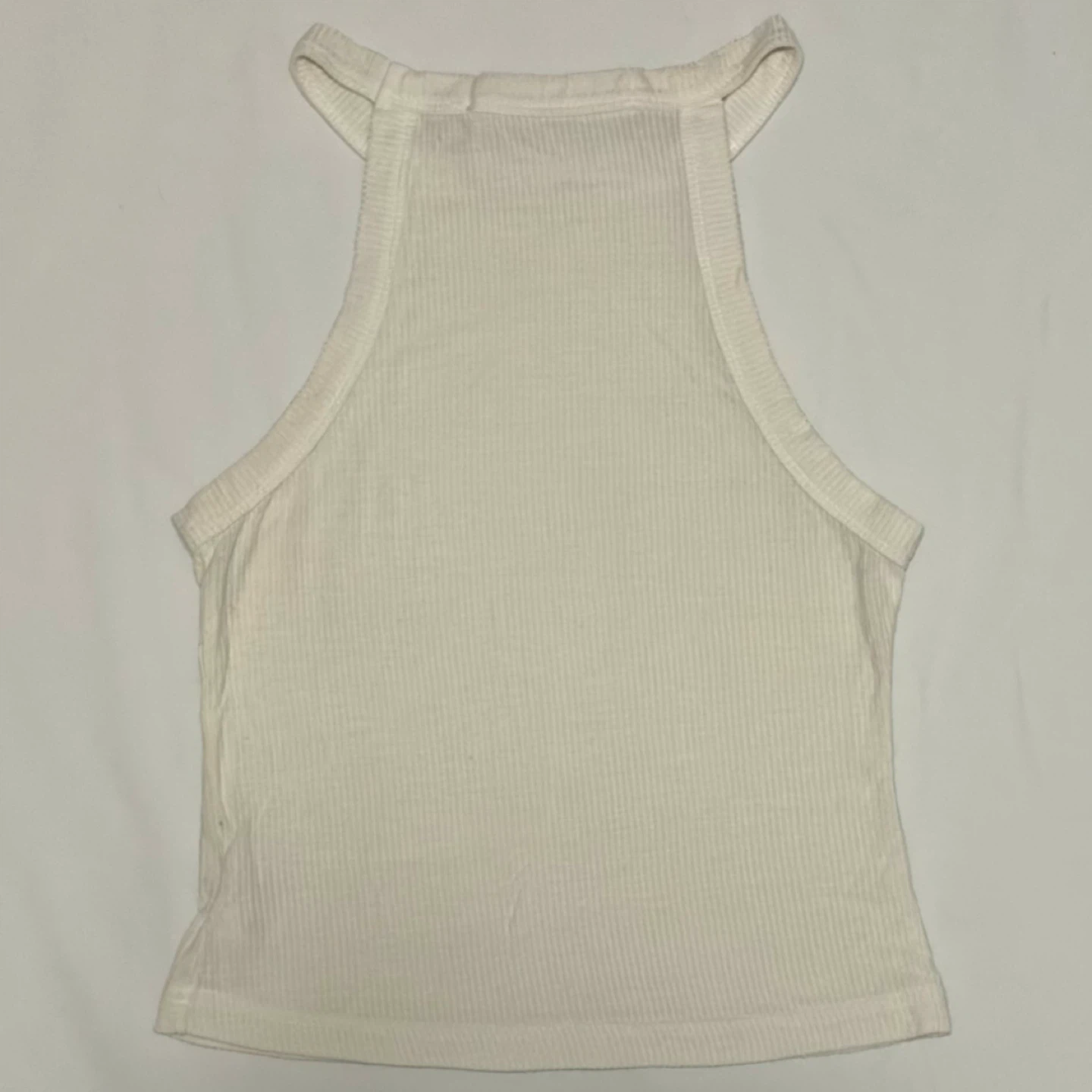 White Ribbed Tank Top - photo 2