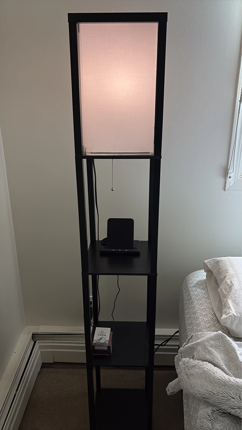 Black Shelf Floor Lamp