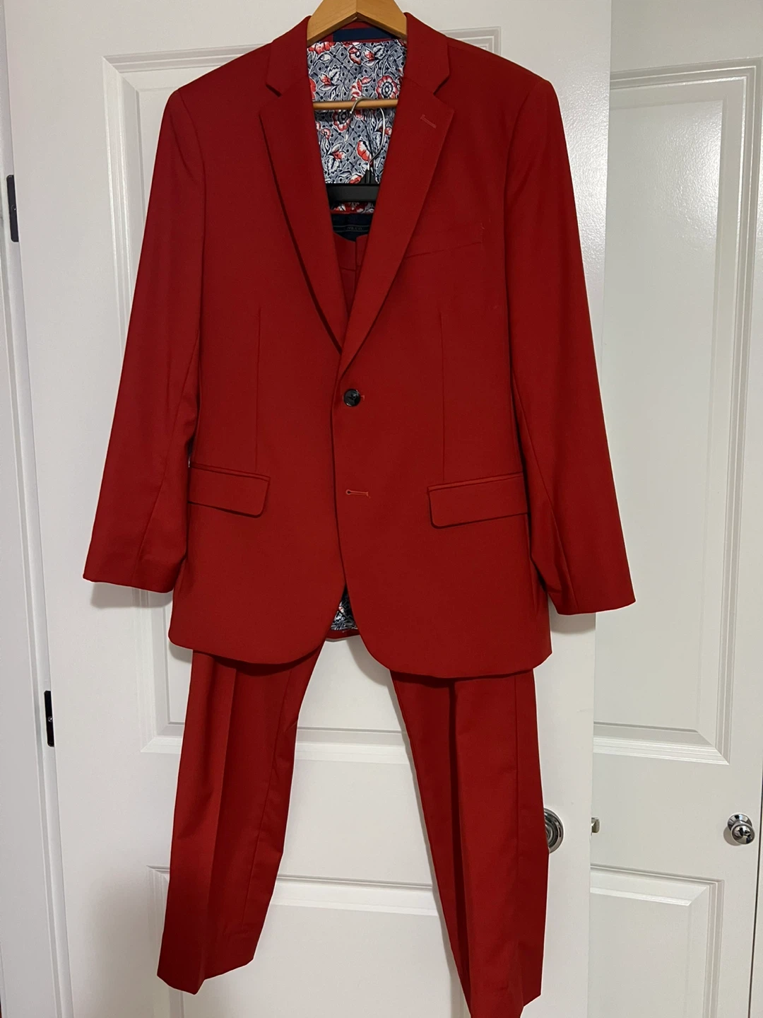 RW&CO. Red Slim Fit Suit Jacket and Pants - photo 2