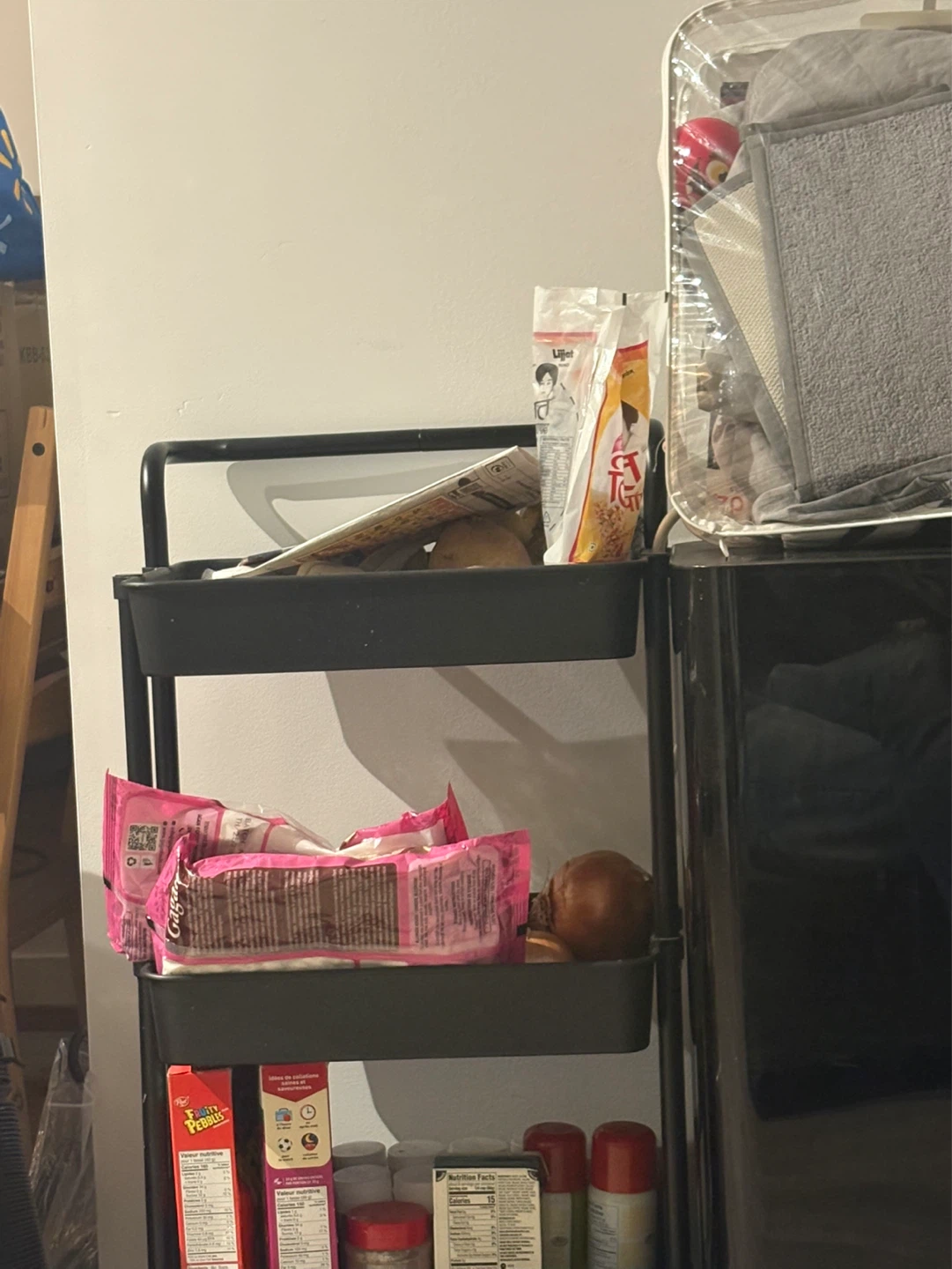 3-Tier Rolling Storage Cart – Black - photo 3