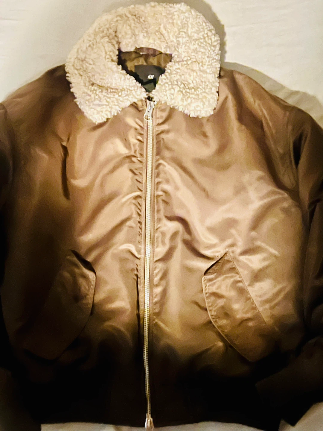 H&M Bomber Jacket with Sherpa Collar