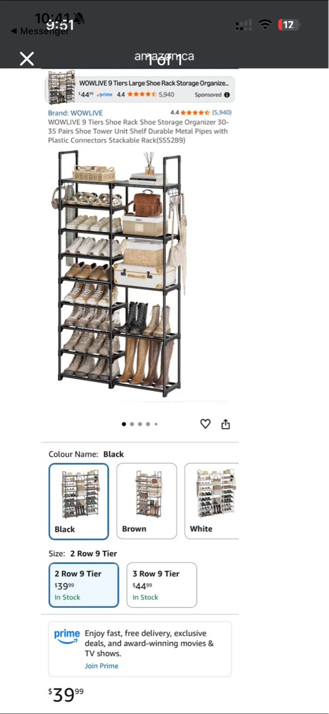 WOWLIVE 9 Tiers Large Shoe Rack Storage Organizer