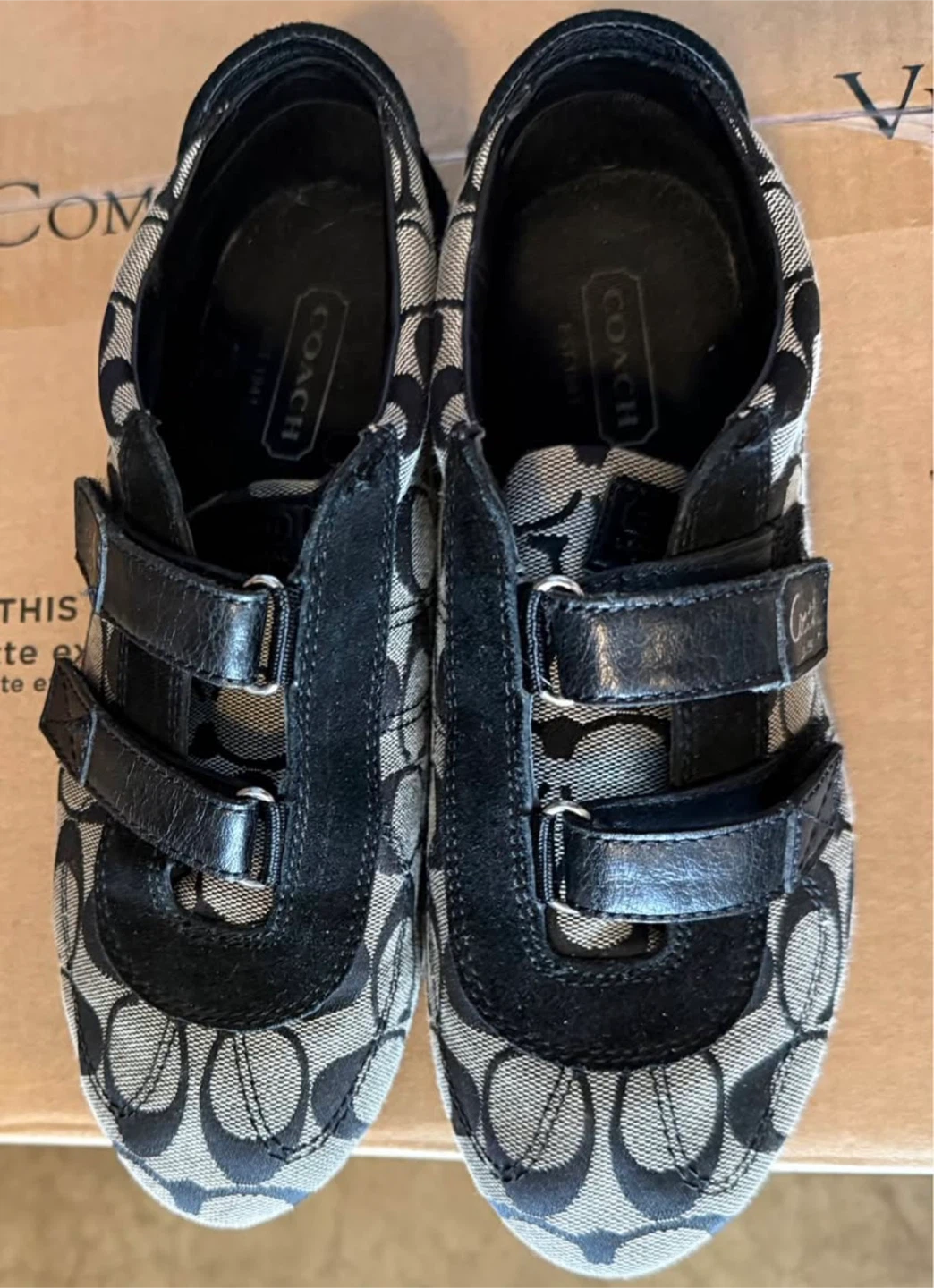 Coach Signature C Monogram Velcro Sneakers