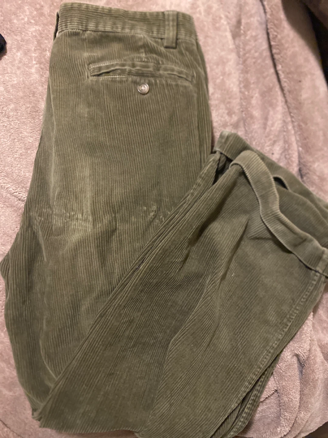 Men’s Army Green Corduroy Pants Size 38 - photo 3