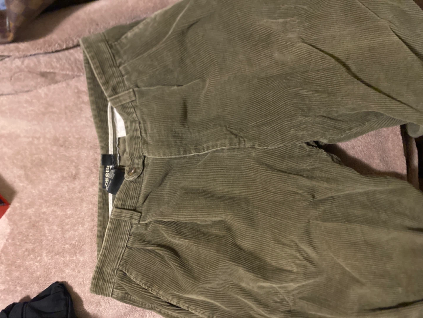 Men’s Army Green Corduroy Pants Size 38