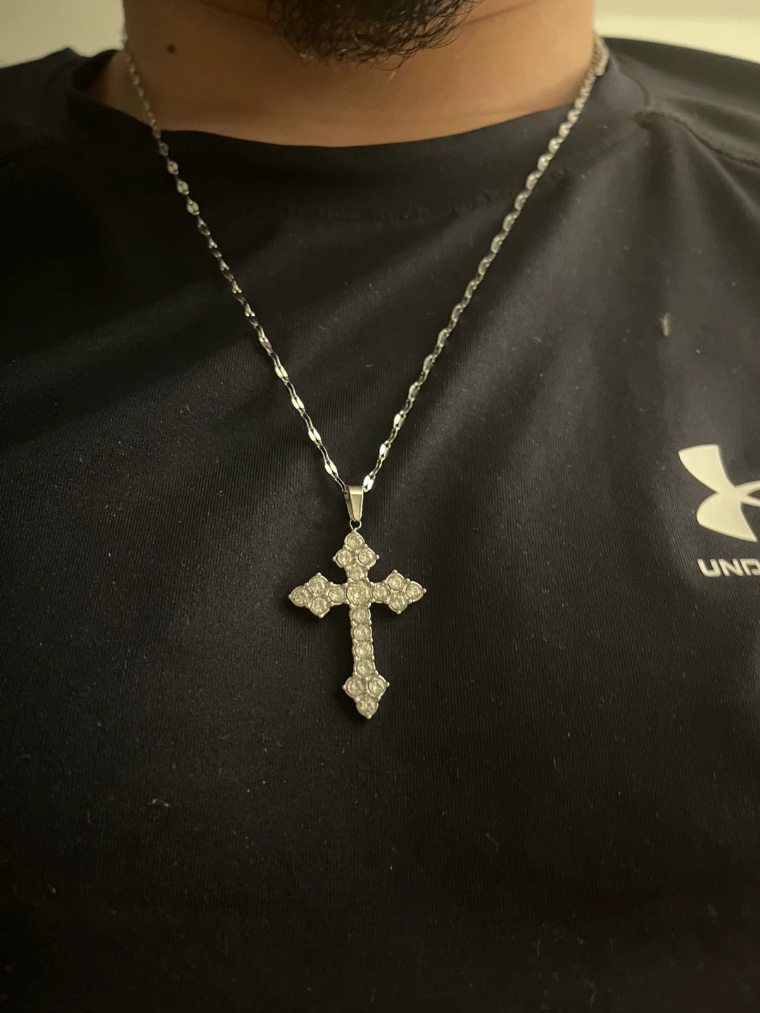 Rhinestone Cross Pendant Necklace - photo 2