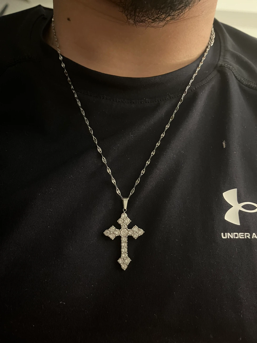 Rhinestone Cross Pendant Necklace