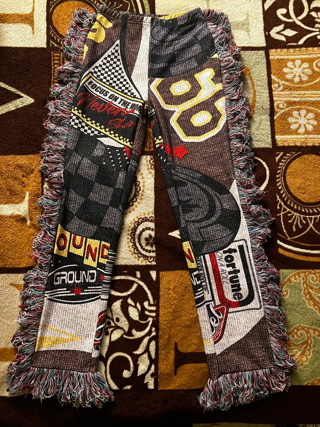 Patchwork Fringed Pants - photo 2