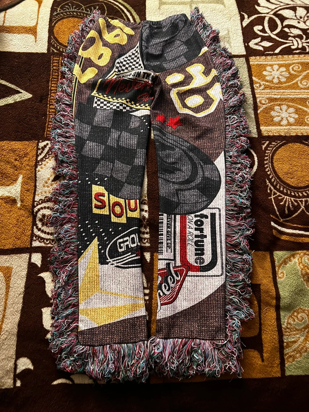 Patchwork Fringed Pants - photo 3