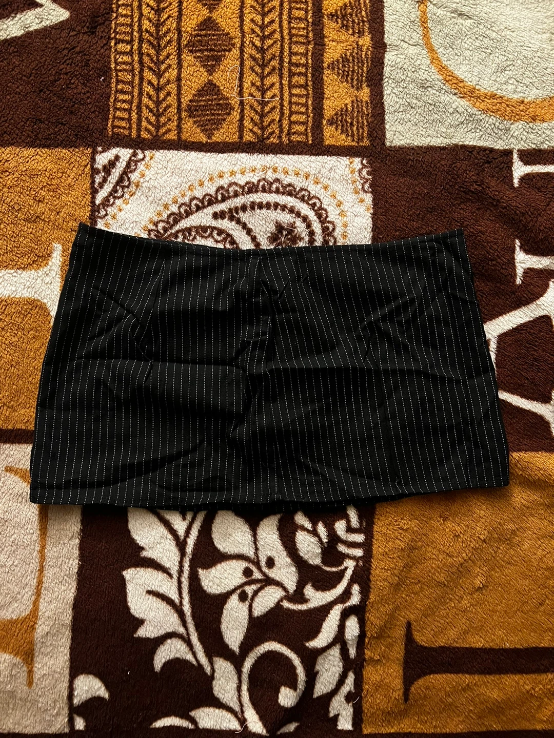 Black Pinstripe Mini Skirt - photo 2