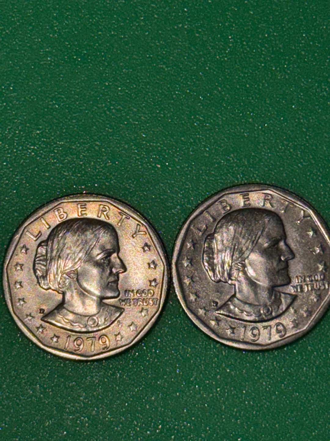 1979 Susan B. Anthony Dollar Coins - Set of 2