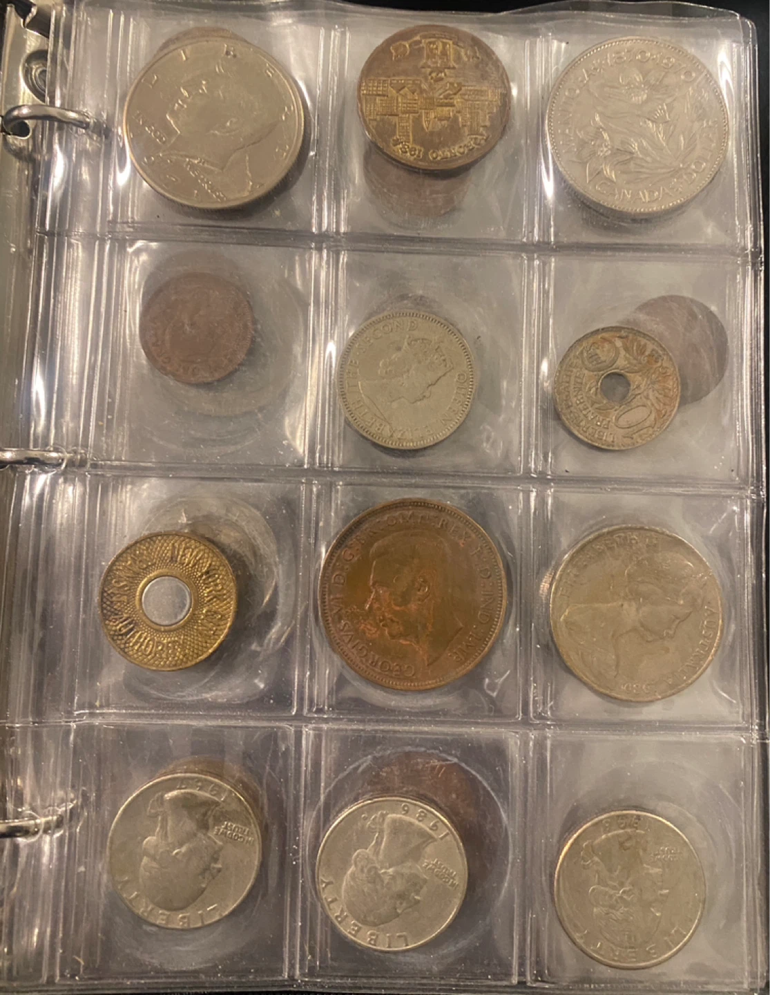 Mixed Coin Collection in Binder