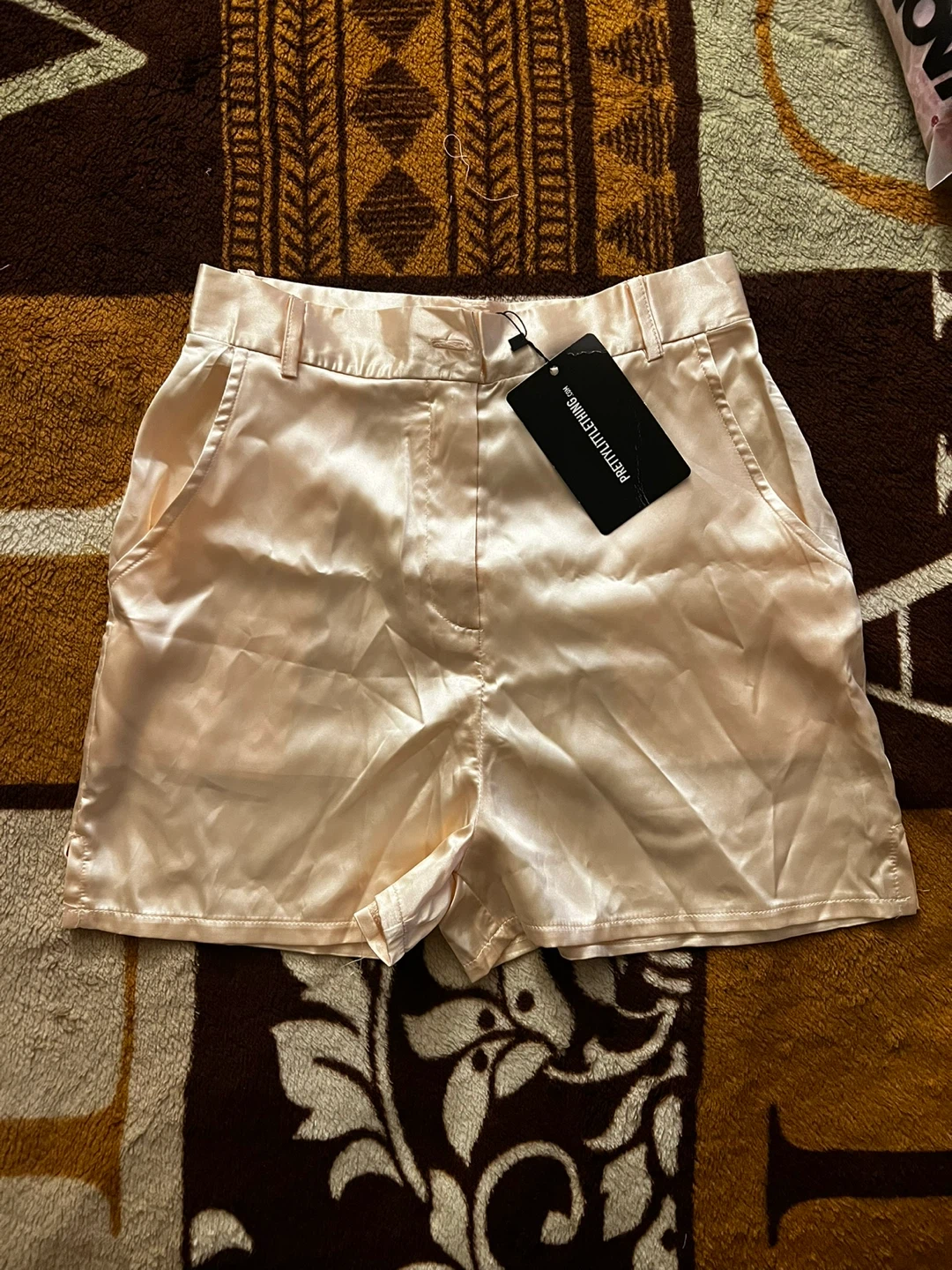PrettyLittleThing Satin Shorts - Pink, Size UK 10 - photo 2