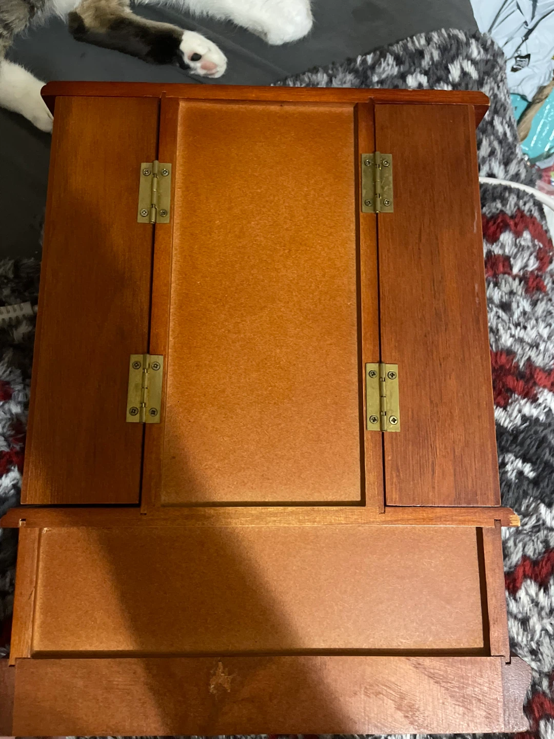 Wooden Jewellery Box with Drawers and Glass Doors - photo 3