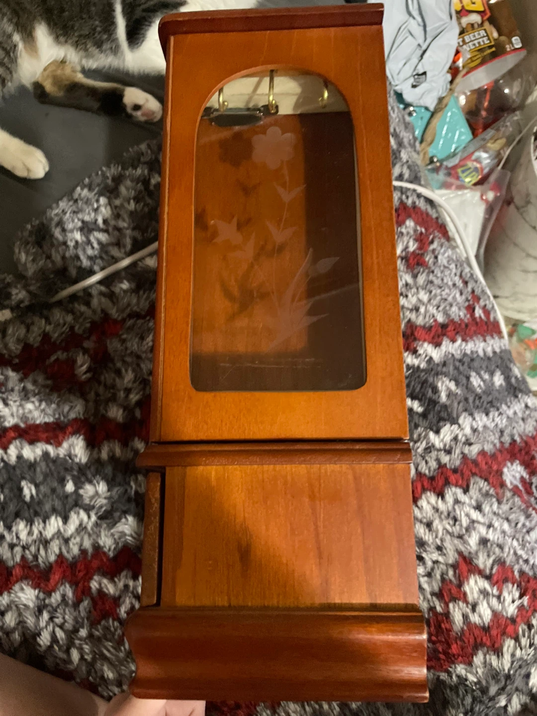 Wooden Jewellery Box with Drawers and Glass Doors - photo 2